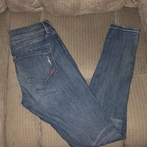 Express skinny ripped jeans